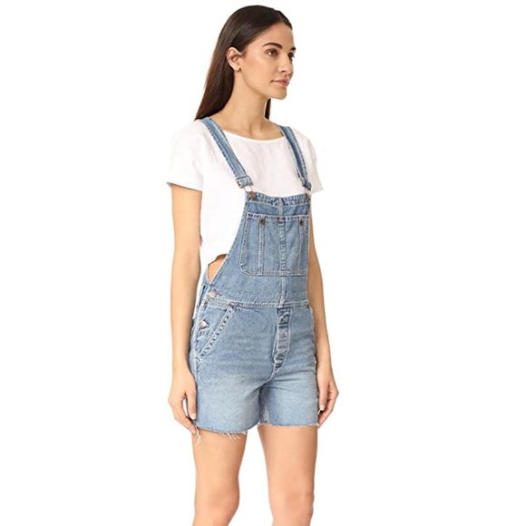 Free People We The Free Relaxed Boyfriend Overalls - Picture 6 of 7